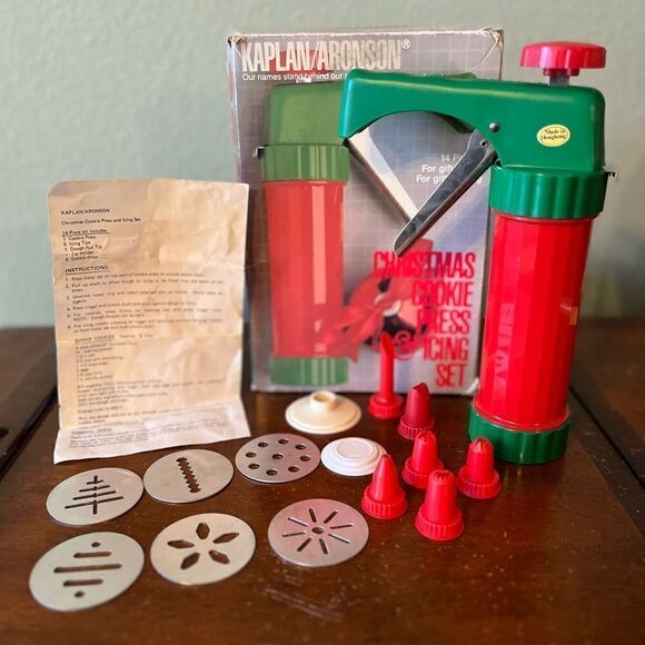 Vintage 1985 Kaplan Aronson 14pc cookie press complete set w/box & instructions - Picture 1 of 8
